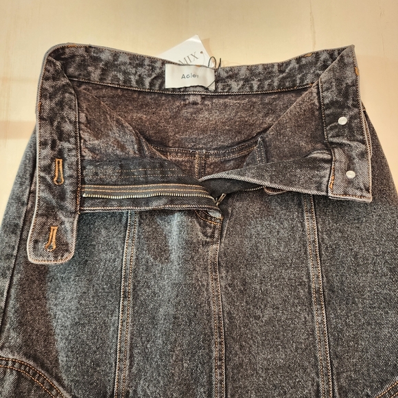 Acler Ledgebrook Denim Mini Skirt Sz 4 NWT - Picture 9 of 15